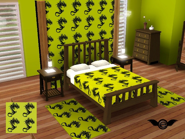 Sims 3 — Asian Pattern Set - dragon by engelchen1202 — Asian Pattern Set - dragon by engelchen@blogspot.com recolorable