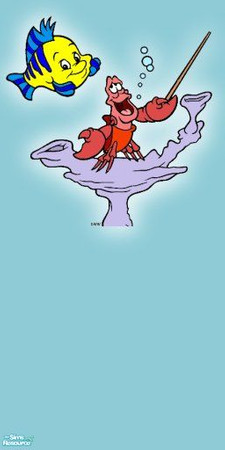 Sims 2 — Calli\'s Ariel Wall 2 by Callisto149 — An Under the Sea look with Ariel\'s friends for the Ariel bedroom walls.