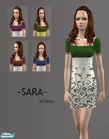 Sims 2 — Sara by Elena. — Cute dresses for your ladies! No Ep and no mesh!