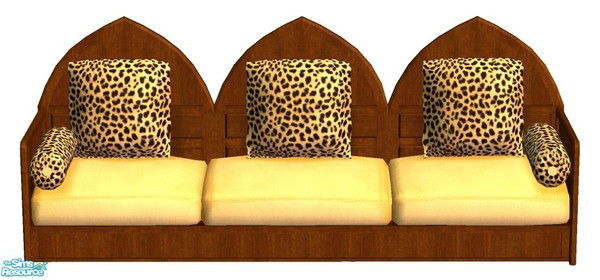 Sims 2 — Merokkan Living Sofa by RhondaBlonda — A living room suite in Merokkan style. Made of teak wood. 