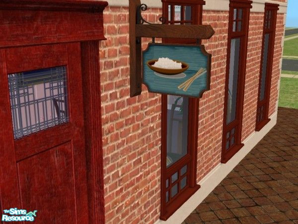 Sims 2 — Restaurant Sign Set, The Rice Bowl by schweighsr — Tired of the same old restaurants? A new franchise