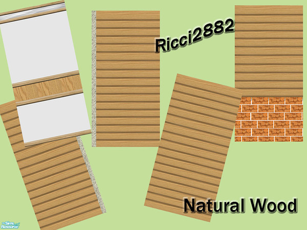 Sims 2 — Natural Walls by TheNumbersWoman — These Natural Wood Walls are just the thing your starter house needs. As
