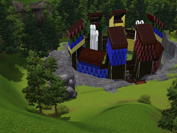 Sims 3 — Quidditch Pitch by simstardeluxe1 — Can't fly? Neither can I! But one can always dream. You can use as a stadium