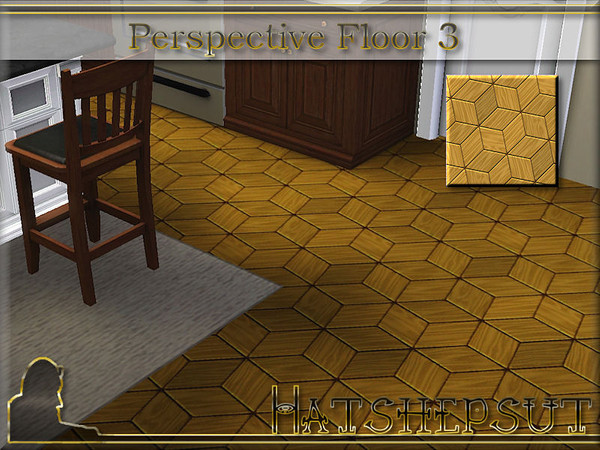 Sims 3 — Perspective Floor 3 by hatshepsut — Attractive wood floor pattern
