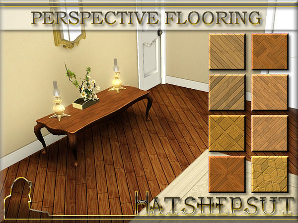 Sims 3 — Perspective Flooring by hatshepsut — A set of attractive wood floor patterns