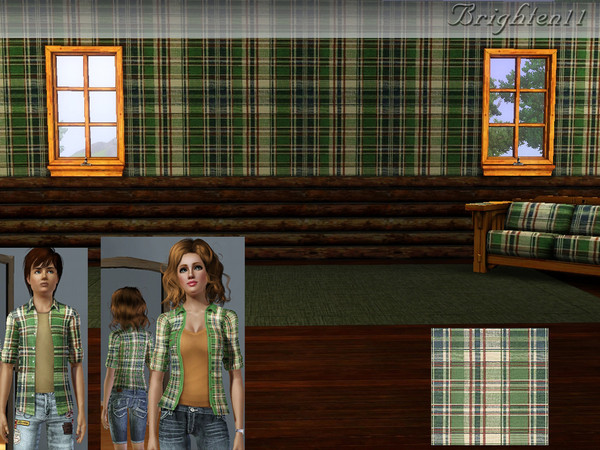 Sims 3 — BR11 Wilderness Plaid by Brighten11 — Wilderness Plaid - Brighten11 A bright and rustic plaid for walls, linens,