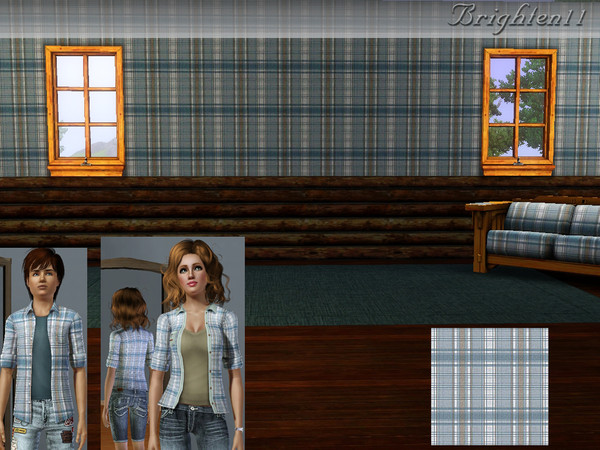 Sims 3 — BR11 Denim Plaid by Brighten11 — Denim Plaid - Brighten11 A bright and rustic plaid for walls, linens,