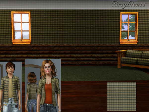 Sims 3 — BR11 Campground Plaid by Brighten11 — Campground Plaid - Brighten11 A rustic plaid for walls, linens,