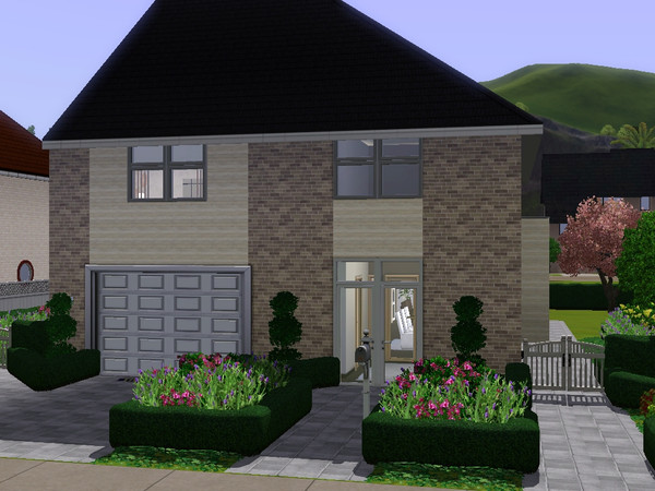 Sims 3 — Ruby by dorienski — Modern family home with open-plan living, dining and kitchen area, 3 bedrooms, a bathroom,