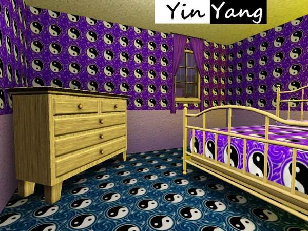Sims 3 — Yin-Yang by allison731 — By allison731 www.thesimsresource.com Pattern with traditional Chinese symbol with
