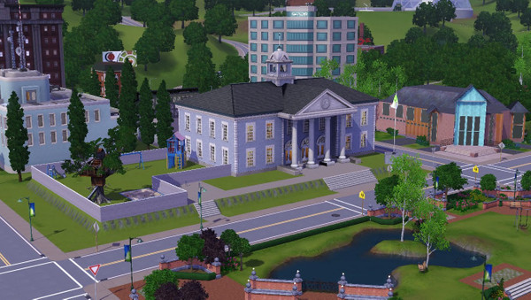Sims 3 —  Bedridge School by leo027412 —  Bedridge School needs ambitions and generations