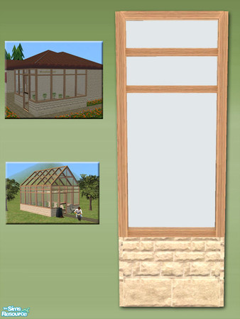 Sims 2 — Greenhouse Wall - Soft Rock and Metal by Shakeshaft — Part of a new mesh set of Greenhouse walls, there are 6