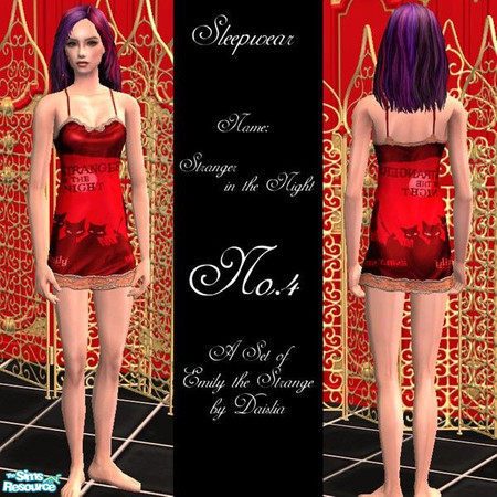 Sims 2 — EmilyStrange4 by Daislia — it\'s a Maxis recolour for emily strange theme.