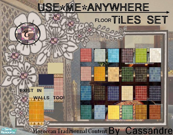 Sims 2 — Use Me Anywhere Floor Set by kibanahnah — OK. After some modern sets, i decided to come back to my passion: The