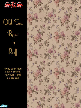 Sims 2 — Old Tea Roses - Buff by 71robert13 — Let old-fashioned tea roses clamber up your walls. By: SKS