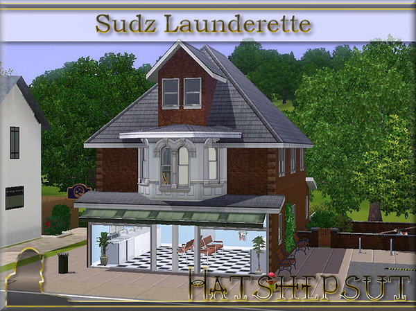 Sims 3 — Sudz Launderette by hatshepsut — Can't afford a washing machine? House to small to accommodate laundry