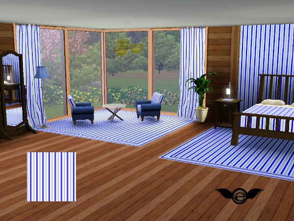 Sims 3 — Modern Country Pattern Set blue - white-blue Stripes Pattern by engelchen1202 — Modern Country Pattern Set blue