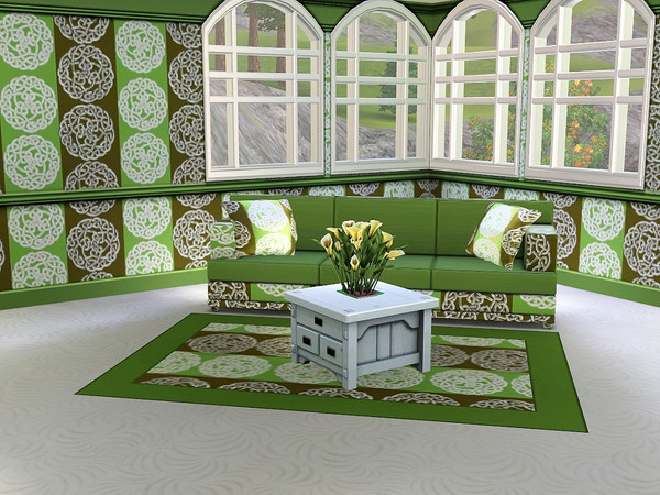 Sims 3 — marcorse_celtic pattern by marcorse — A classic celtic knot in a circular design on a vertically striped