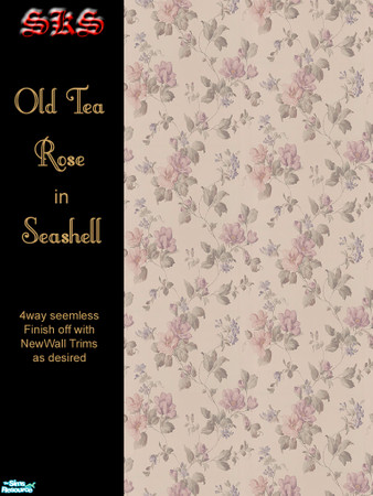 Sims 2 — Pastel Old Tea Roses - Seashell by 71robert13 — Let old-fashioned tea roses clamber up your walls. By: SKS