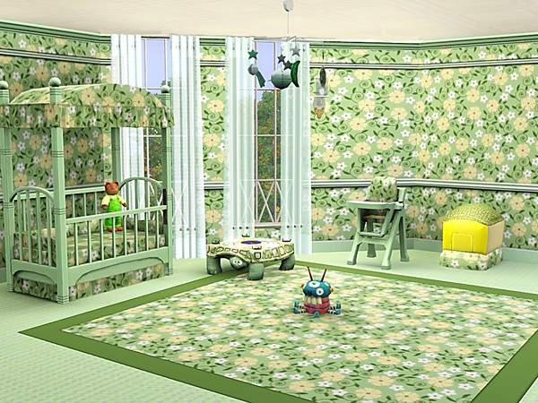 Sims 3 — marcorse_lemon and lime pattern by marcorse — A zesty little floral pattern in citrus shades of yellow and