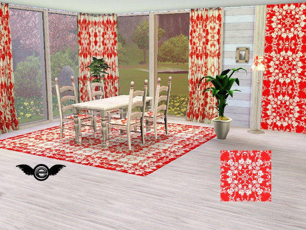 Sims 3 — Modern Country Pattern Set - Red- Ornament red 03 by engelchen1202 — Modern Country Pattern Set - Red- Ornament