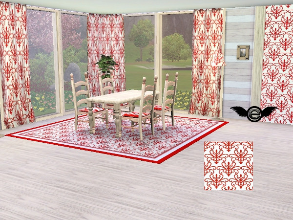 Sims 3 — Modern Country Pattern Set - Red- Ornament 05 by engelchen1202 — Modern Country Pattern Set - Red- Ornament 05