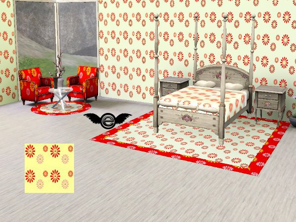 Sims 3 — Modern Country Pattern Set - Red- Flowers 07 by engelchen1202 — Modern Country Pattern Set - Red- Flowers 07 by