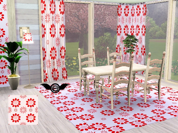 Sims 3 — Modern Country Pattern Set - Red- Flowers engel by engelchen1202 — Modern Country Pattern Set - Red- Flowers
