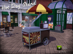 Sims 3 — Hot Dog Stand by estatica — This sturdy Hot Dog Stand has seen many summers, but it still cooks the most