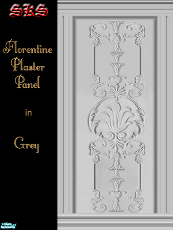 Sims 2 — Florentine Plaster Panels - Grey by 71robert13 — Sculpted plaster panel for that ultra palatial style. By: SKS
