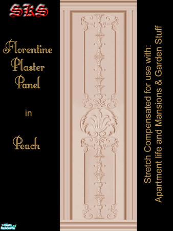 Sims 2 — AL-Florentine Plaster Panels - Peach by 71robert13 — Sculpted plaster panel for that ultra palatial style. By: