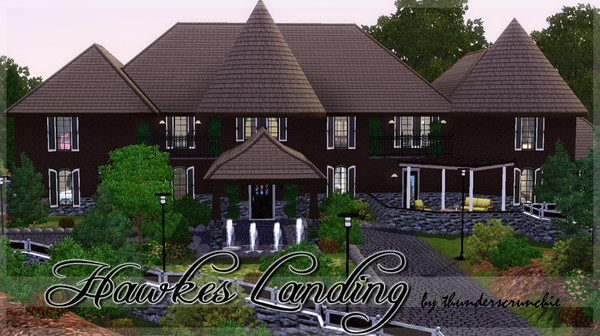 Sims 3 — Hawkes Landing by thunderscrunchie — This five bedroom, five bath estate is stunning. It is fully furnished and
