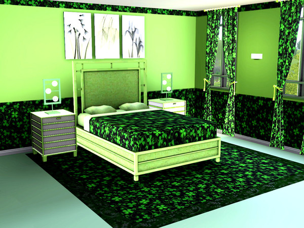 Sims 3 — marcorse_old erin calling pattern by marcorse — The traditional emblem of Ireland forms a dense pattern of green