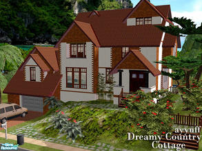 Sims 2 — Dreamy Country Cottage _Furnished_ by ayyuff — 3x3 medium lot with 5bedrooms,3bathrooms..See the Unfurnished