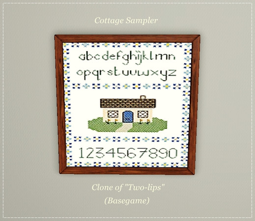 Sims 3 — Cottage Sampler by weirdling2 — Add a touch of old-fashioned charm to your home with this lovely sampler!