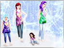 Sims 3 — Tie Dye Set - Toddler Females To Adult Females by Vionai — A set of Tie-Dye outfits for females aged Toddler to