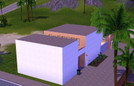 Sims 3 — The Courtyard by lisfyre — 2 Storey, 2 bed, 1.5 bath modern courtyard house on a 20x30 lot. Painting studio