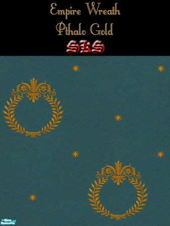 Sims 2 — Gold Empire Wreath Carpeting Set - Pthalo by 71robert13 — Gold Laural leaf wreath carpeting to coordinate with