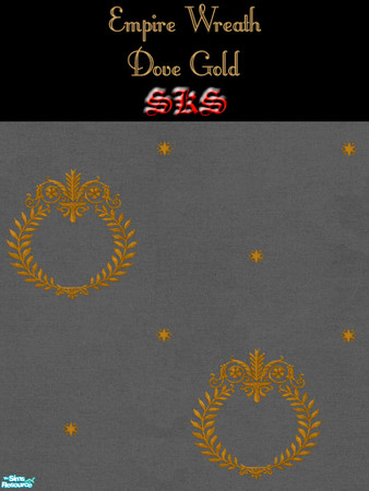 Sims 2 — Gold Empire Wreath Carpeting Set - Dove by 71robert13 — Gold Laural leaf wreath carpeting to coordinate with my