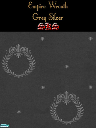 Sims 2 — Silver Empire Wreath Carpeting Set - Grey by 71robert13 — Silver Laural leaf wreath carpeting to coordinate with