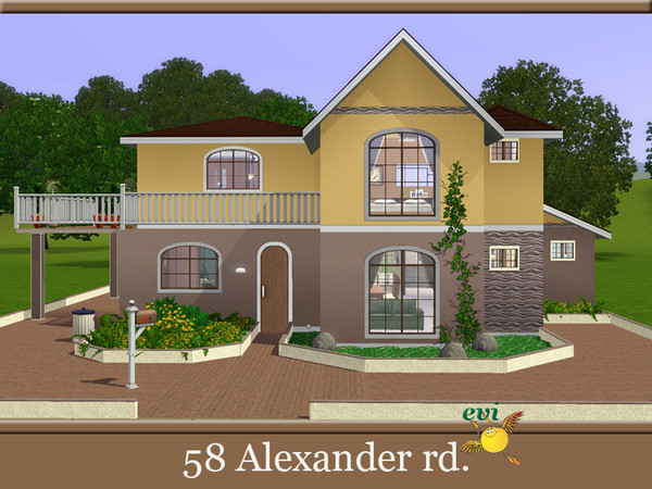 Sims 3 — evi 56 Alexander rd by evi — Cute family house with 3 bedrooms and a bathroom on the second floor. Also a study