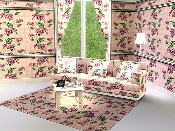 Sims 3 — marcorse_bleeding heart pattern by marcorse — Another old-time flower favourite - this time Dicentra or the