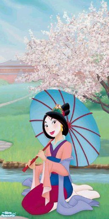 Sims 2 — Calli\'s Mulan Mural Right by Callisto149 — This is the right portion of a three-piece Mulan mural. 