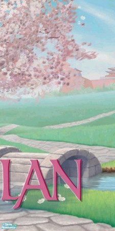 Sims 2 — Calli\'s Mulan Mural Center by Callisto149 — This is the center portion of a three-piece Mulan mural. 