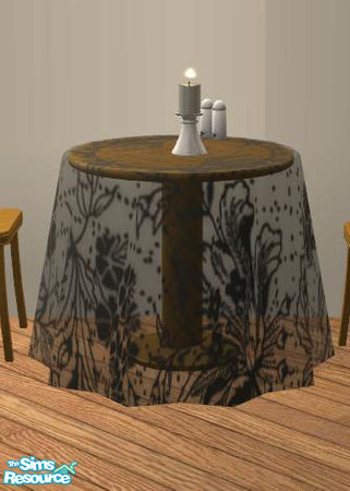 Sims 2 — PB Kitchen Recolor Honey - Diningtablecover black  by ShinoKCR — Please redownload the Mesh - changed on Feb 2