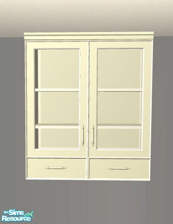 Sims 2 — PB Kitchen Recolor cream - Cupboard Doors Glass and Drawers by ShinoKCR — Updated on Nov. 08 2008 - Textur for