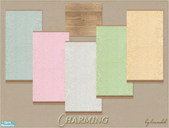 Sims 2 — Charming by lirunchik — Contemporary set of wallpapers and parquet. Perfect for bedroom or livingroom. Walls can