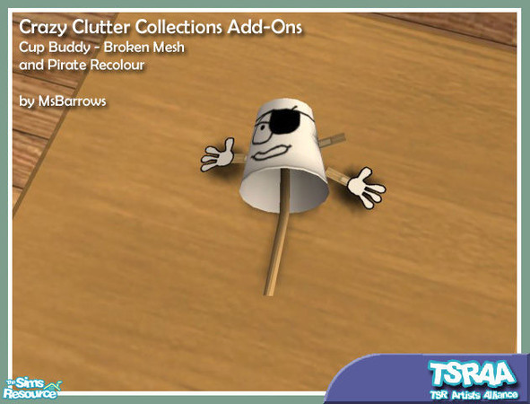 Sims 2 — Crazy Clutter Add-On - Cup Buddy (Broken) by MsBarrows — A broken version of the cup buddy. Guess it wasn\'t
