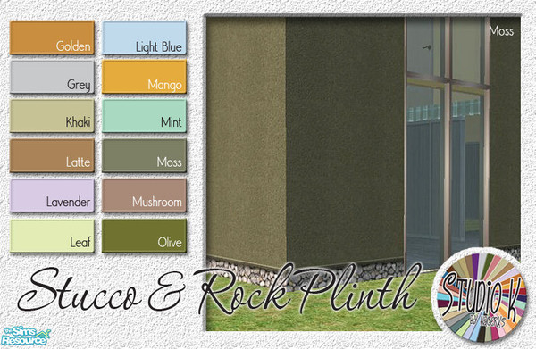 Sims 2 — Studio K Stucco & Rock Plinth_02 by StudioKhagerks — 