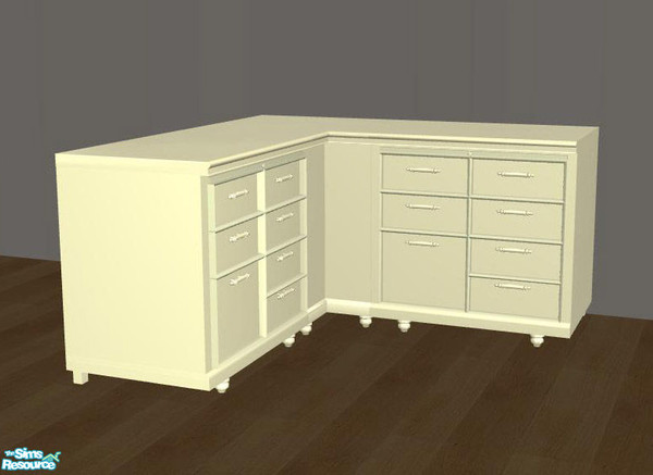 Sims 2 — PB Kitchen Recolor cream - Counter all Drwaers by ShinoKCR — Updated on Nov. 08 2008 - Textur new for updated